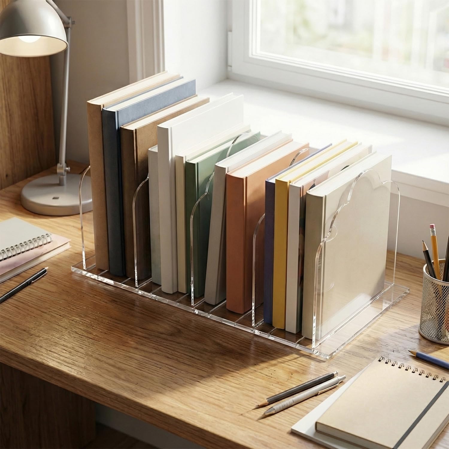 QWORK® Set di 2 Organizer Trasparente Regolabile per 7 Borse, Divisori per Borse per Armadio in Plastica