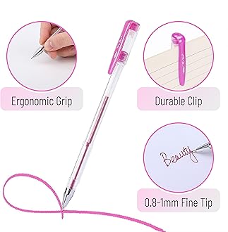 Mr. Pen- Metallic Gel Pens, 25 Unique Metallic Colors, Gel Pens for Adult Coloring Book