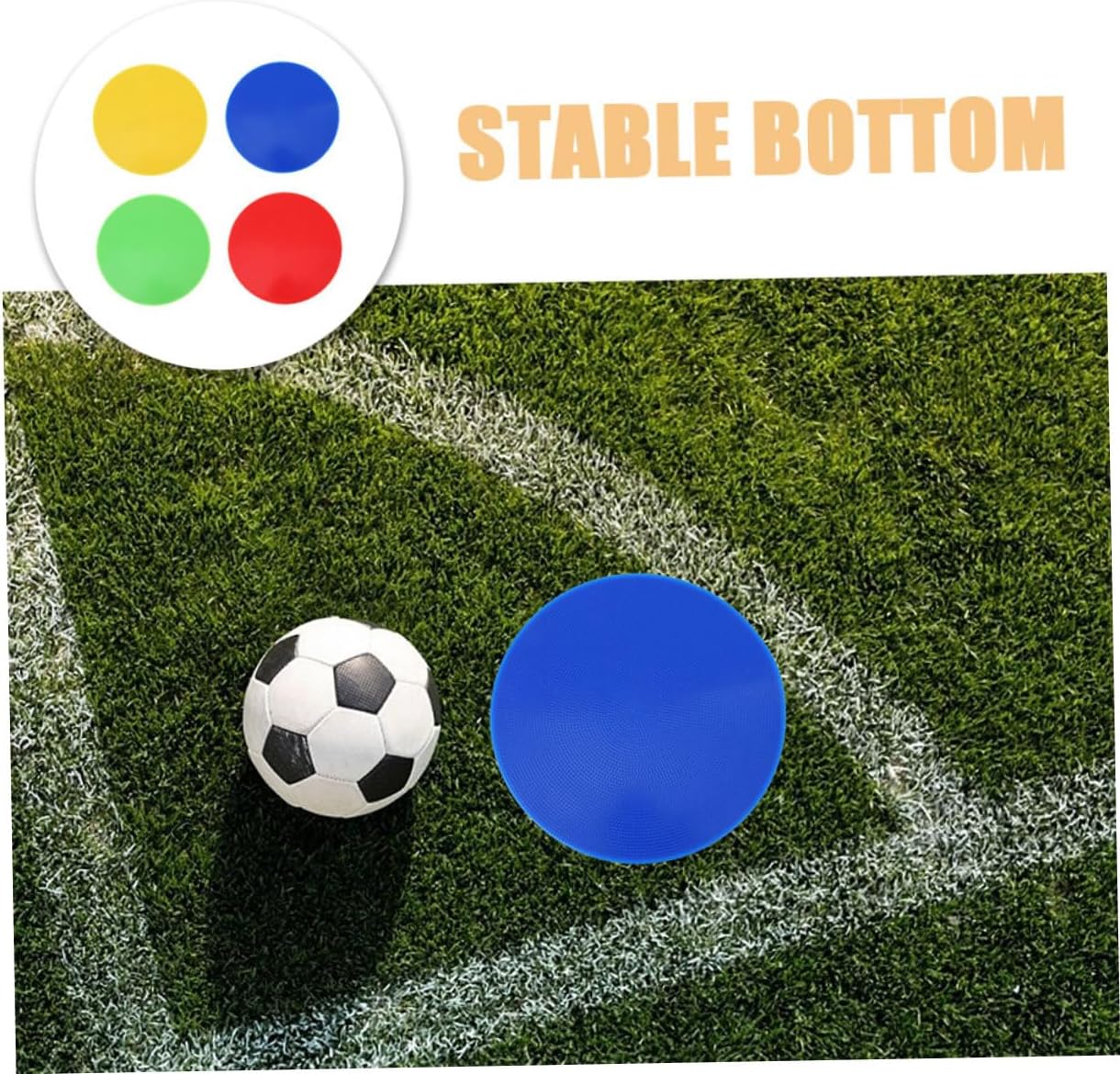KICHOUSE 4pcs Landmark Line Sign Pad Spot Floor Markers for Classroom Sport Markers Soccer Training Sign Discs