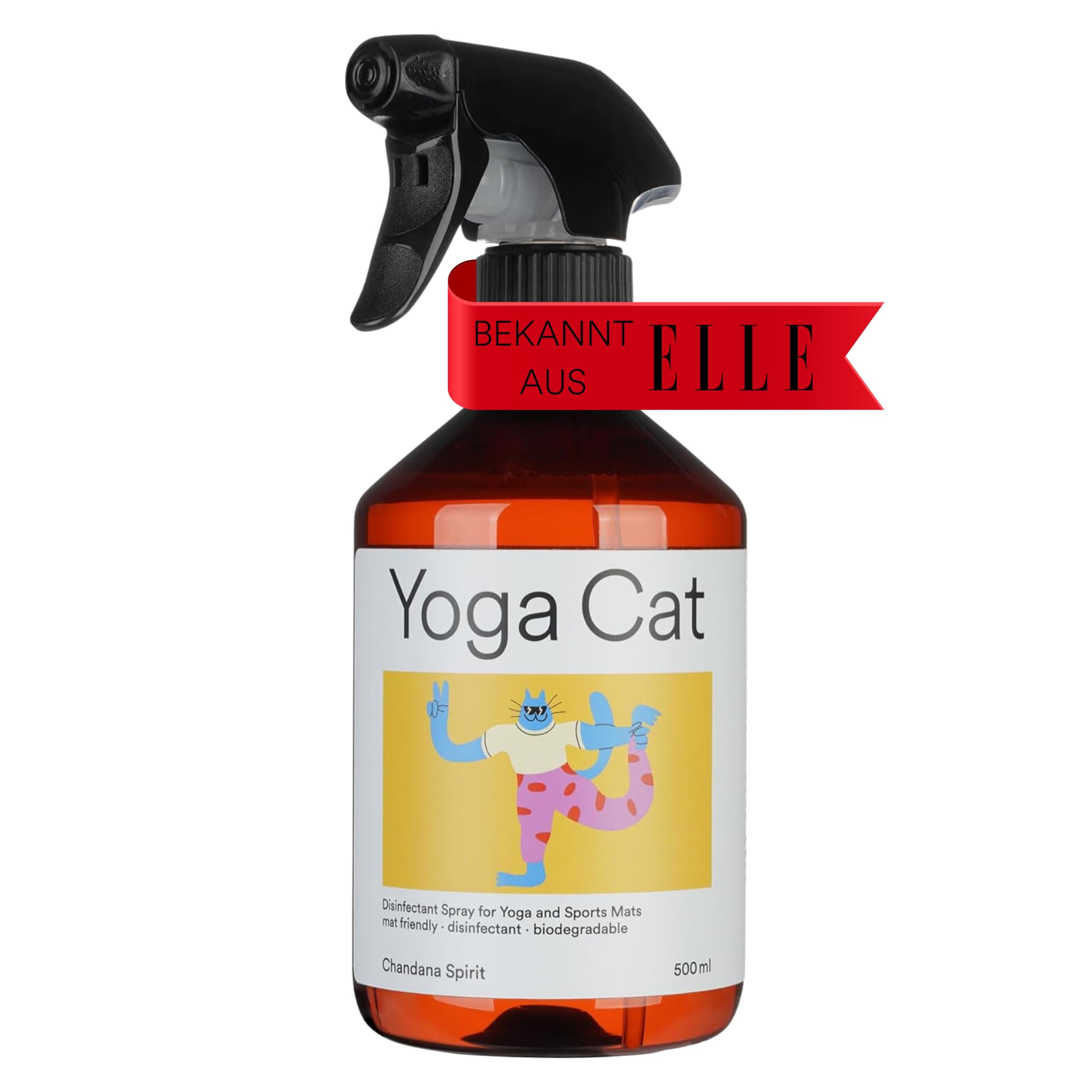 Yoga Cat Desinfektionsspray für Yogamatten & Fitnessgeräte 500ml