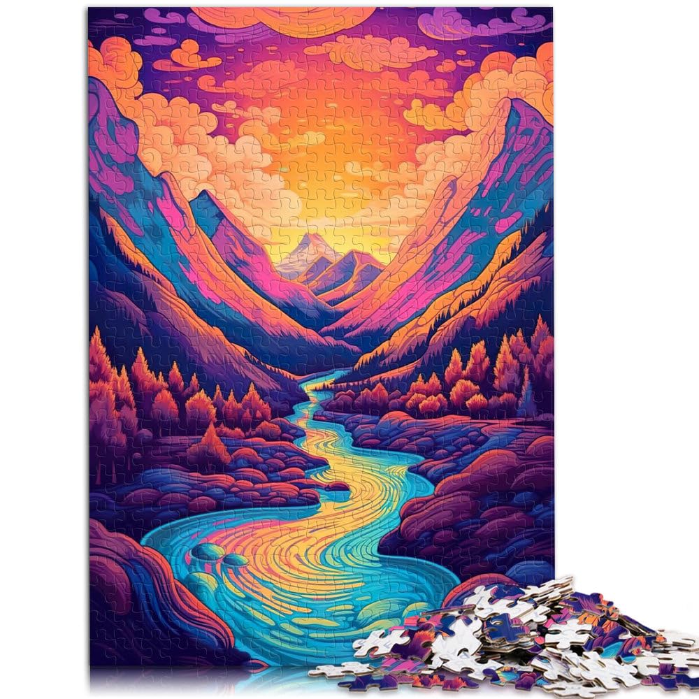 Jigsaw Puzzles for Adults 1000 Pieces Abstract Valley Mountain Learning Educational Toy 50x70cm deal as gifts for the whole family — image 1