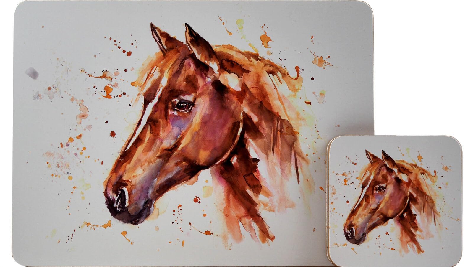 Tamersgifts Horse Placemat And Coaster Set Sets Of 4 Placemats With 4 Matching Coasters (Horse Placemat And Coaster Set)