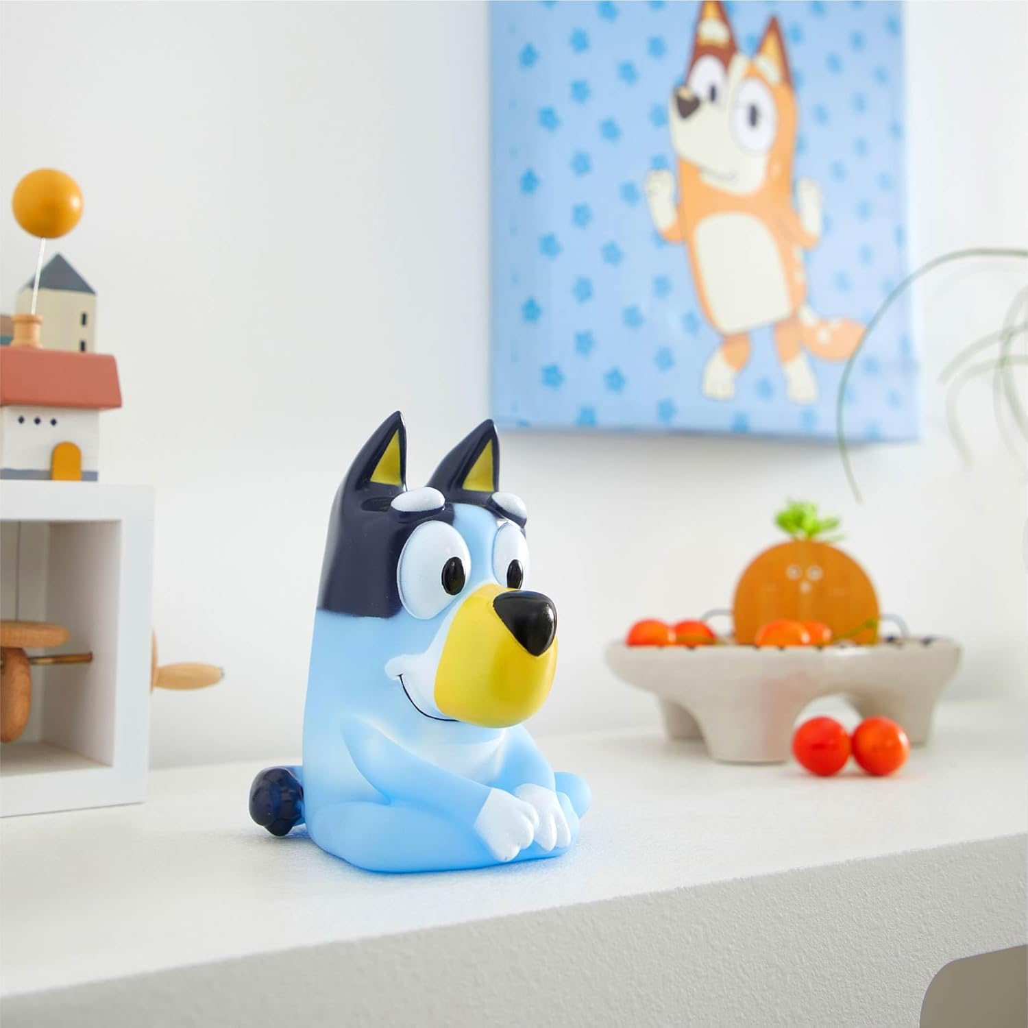 Bluey Squishy Night Light 6" LED Soft Mood Lamp for Decor, Kids Bedrooms, Collectors & Gift Giving