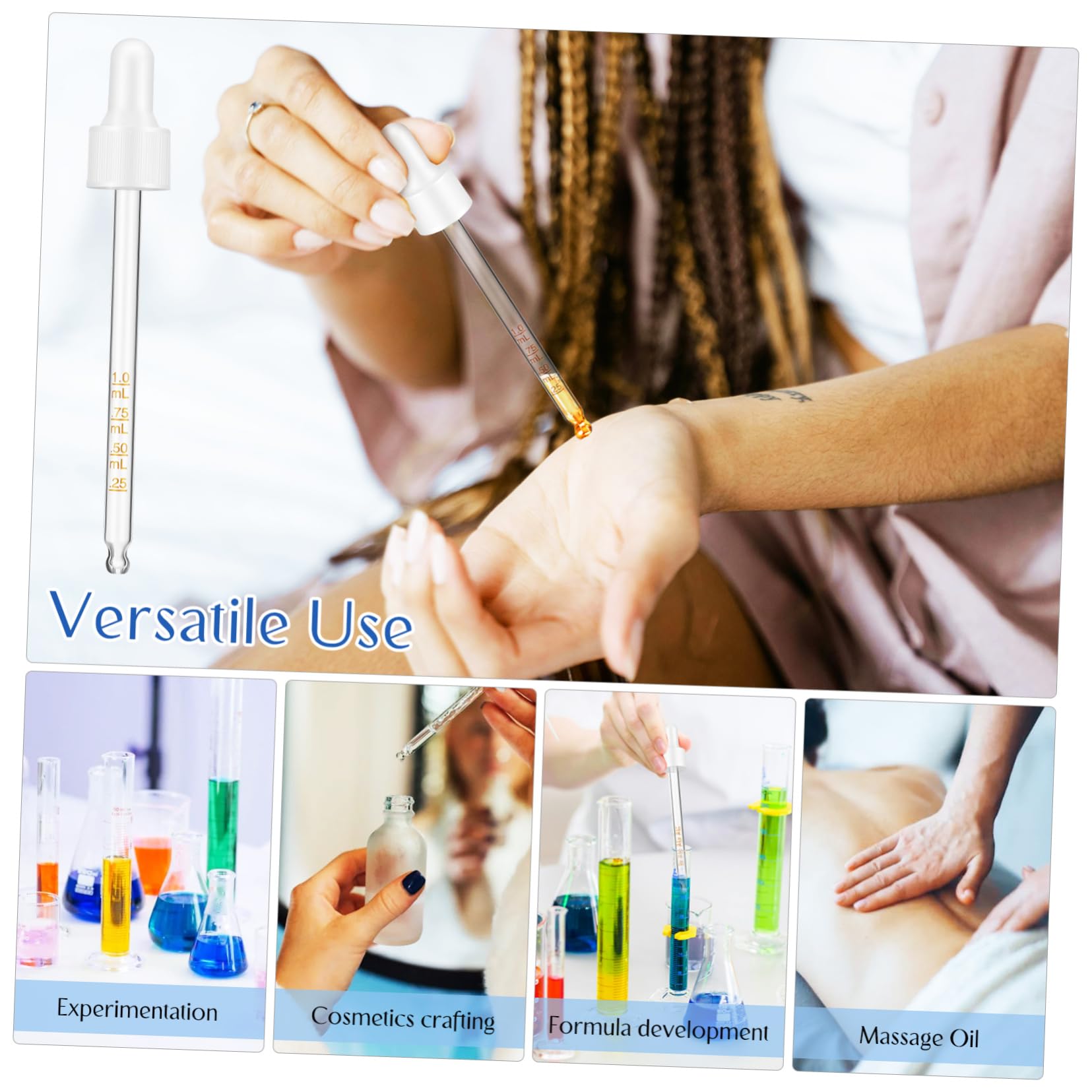 SOLUSTRE 30 Piezas Punta Cuentagotas Aceites Esenciales Pipeta Experimento Pipeta Cuentagotas De Laboratorio Pipeta De Transferencia Cuentagotas De Medición Cuentagotas De Vidrio