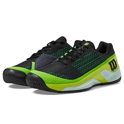 Wilson Rush Pro Extra Duty Tennis Shoes Black/Safety Yellow/Green Gecko