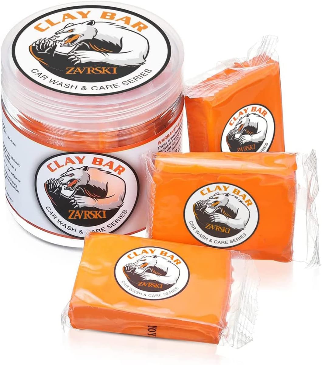 Car Clay Bar 3 Pack 100g Auto Detailing Clay Bar Premium Grade Clay Bar Cleaner Washing Supplies with Washing and Adsorption Capacity for Cleaning Cars, RV, Bus and Boats