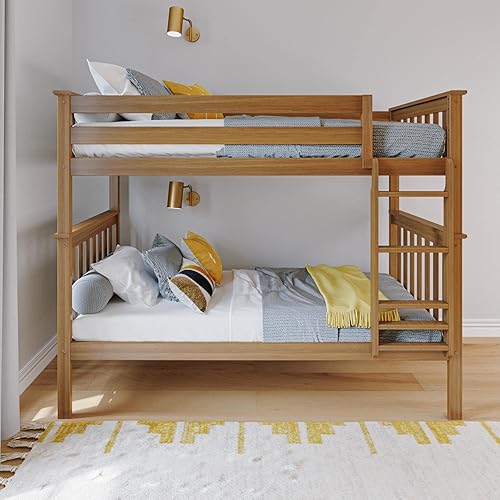 Miniatura 2 de Max  Lily Litera de cama individual doble para niños color nuez pecana