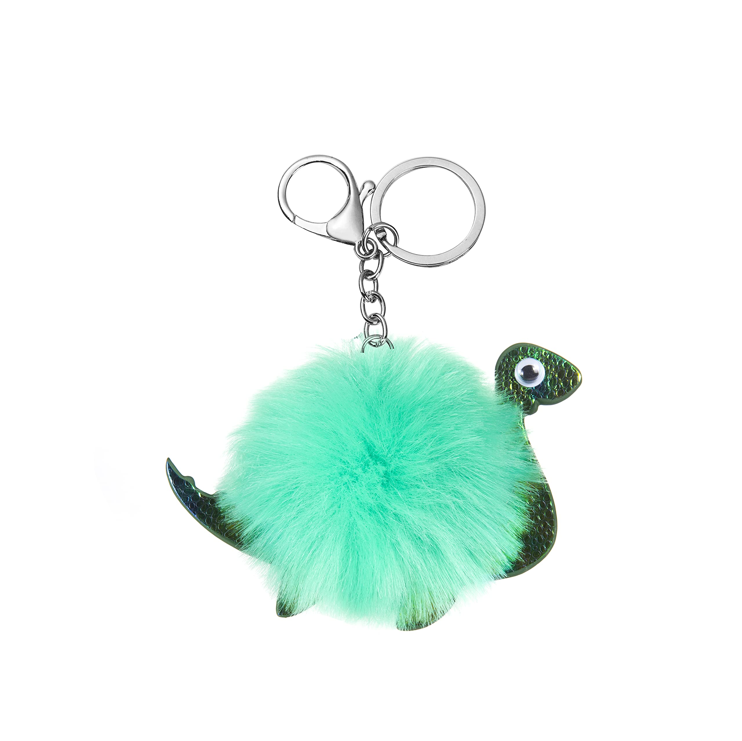 Scottish Saltire Multi Keyring Keychain Scotland Bag Charm (Nessie Pom Pom)