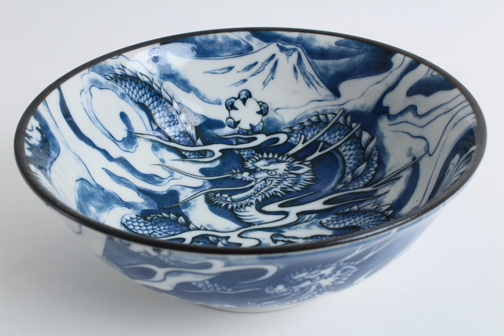 Amazon | 美濃焼 6.3寸ラーメン丼 2個セット ドラゴン 日本製 青