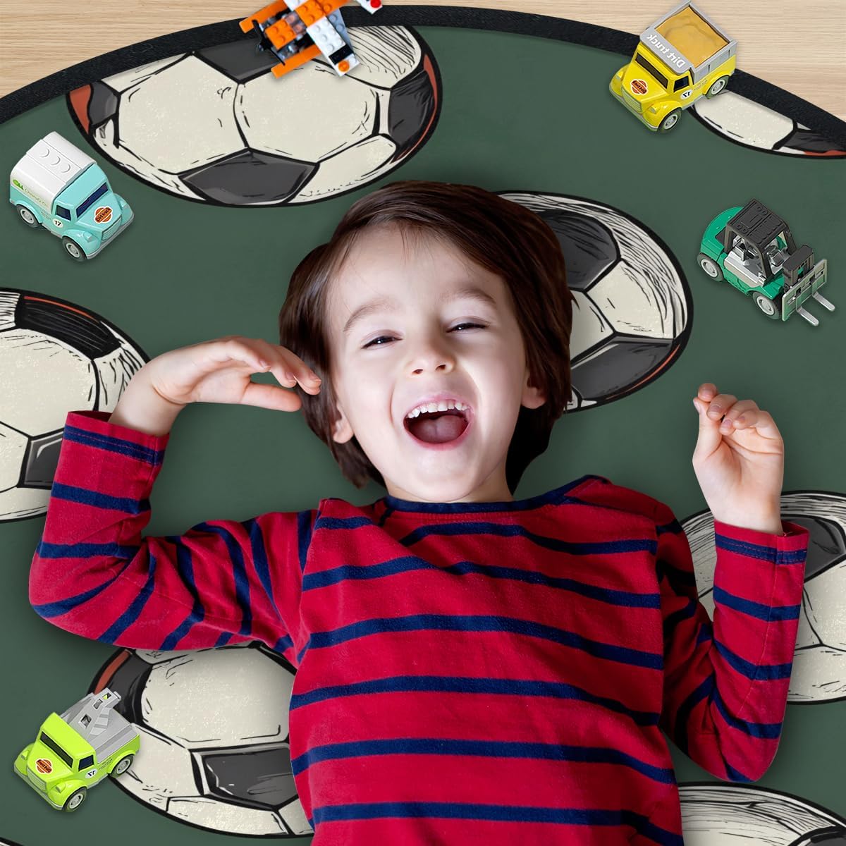 Hexteria Sports Football Half Circle Door Mat Non-Slip Washable Absorbent Half Round Rug Low Pile Semi Circle Welcome Mat for Indoor Home Kitchen Bathroom, 39" x 63"