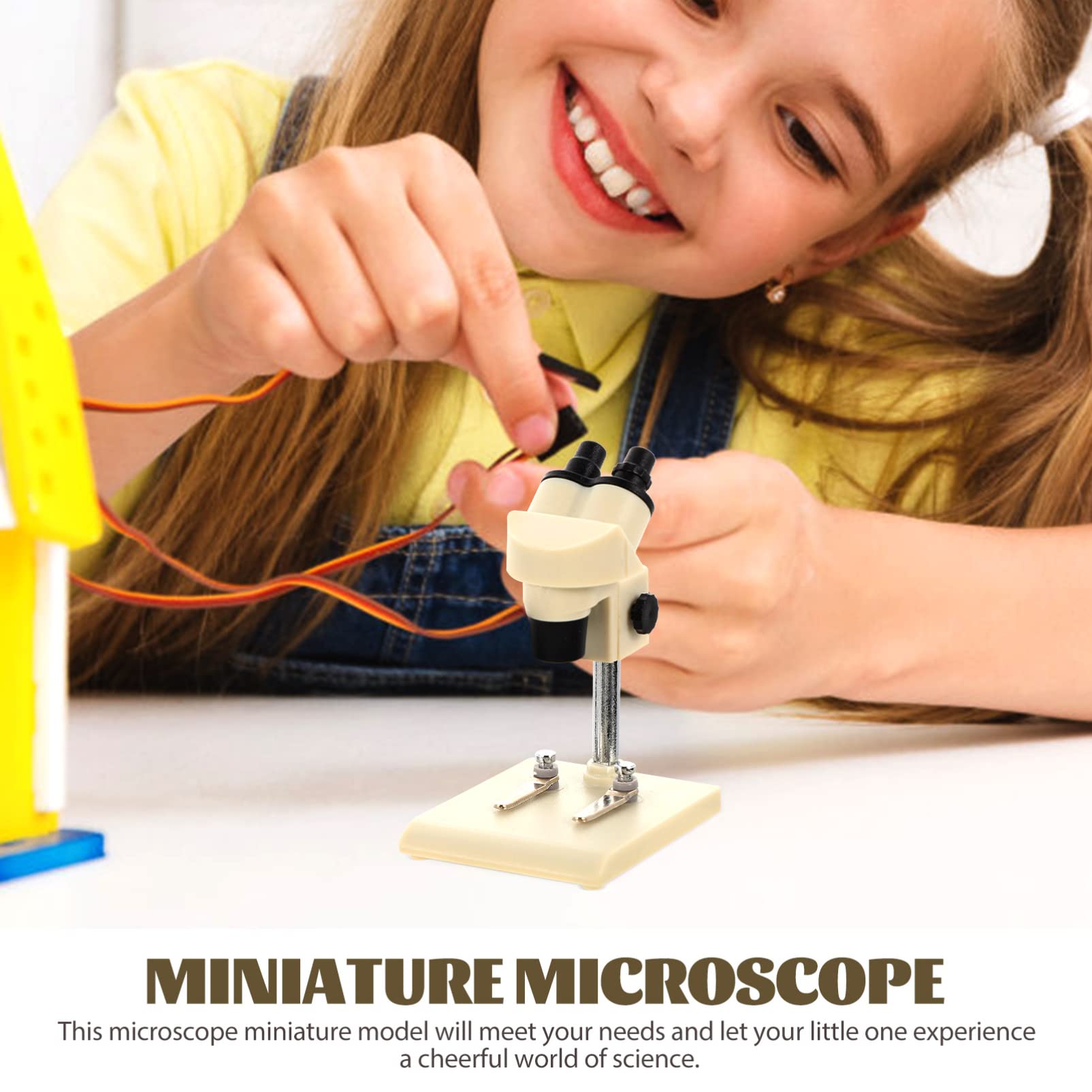 WESIEVYA Adorno De Microscopio Modelo Miniatura Para Decoración De Casa De Muñecas, Diseño Realista Para Escenas En Miniatura Y Proyectos De Manualidades