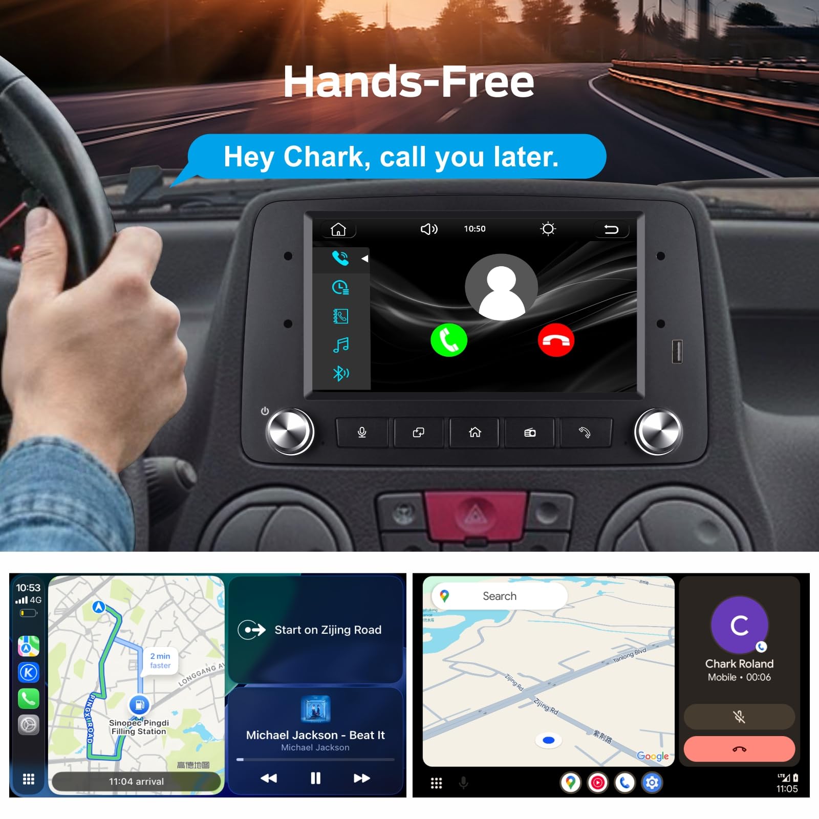 Autoradio Linux per Fiat Panda 169 2003-2012 con CarPlay Wireless e Android Auto, avvio in 2 secondi, comandi fisici tramite manopola, audio di livello OEM, Porta ISO Plug & Play