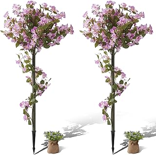 MGWILL Artificial Bougainvillea Tree Set