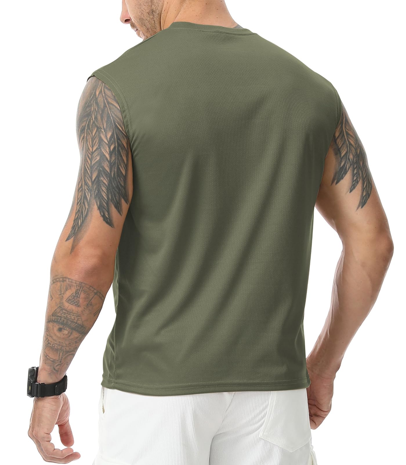 Suwangi 3 Pack Débardeur de Sport Homme Gilet de Course sans Manches | Respirant,Rséchage Rapide,Fitness,Musculation,Entraînement,Training,Gym
