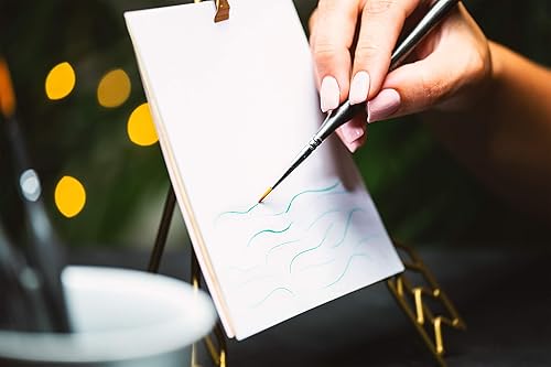 Miniatura 5 de Miniatures - Juego de 12 pinceles de pintura con estuche incluido y mini paleta. Pinceles profesionales para detalles finos, kit de pintura para