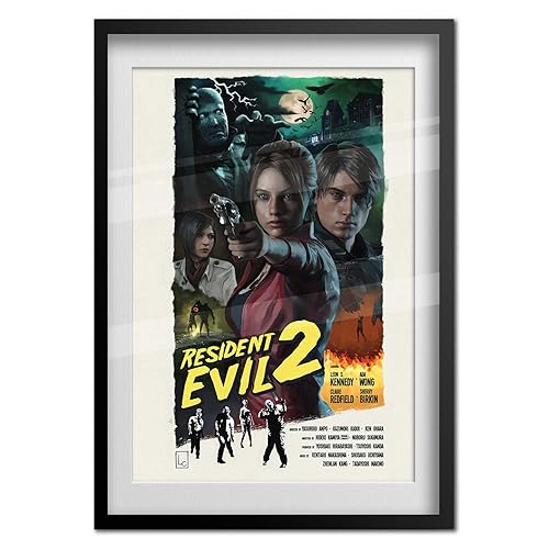 Miniatura 2 de Resident Evil 2 Remake Poster  Movie Retro Style Art  High Quality Prints (13x19)