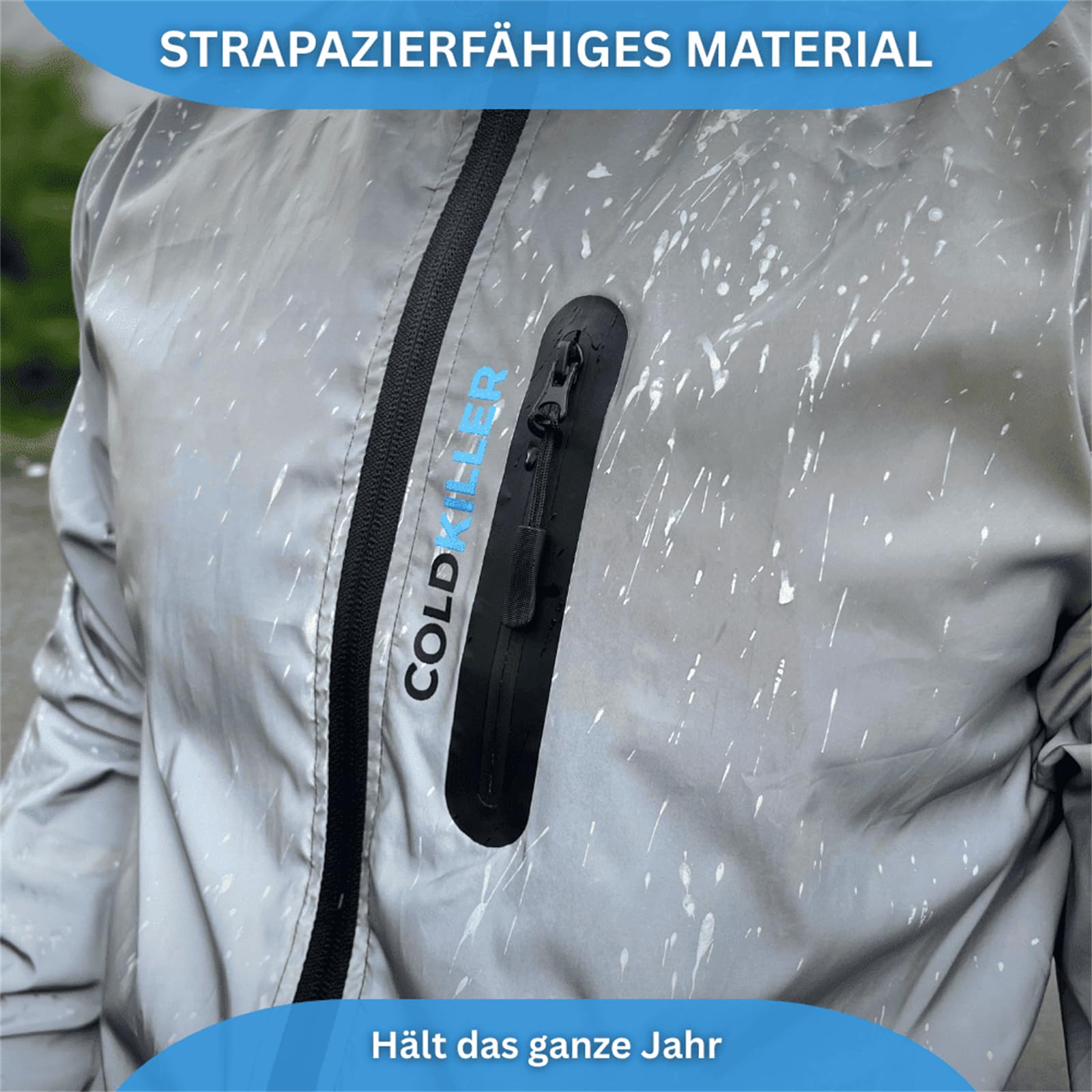 Reflektierende Fahrradjacke für Damen & Herren Reflektierende, wasserdichte und atmungsaktive Jacke Ideal zum Radfahren, Laufen und Wandern