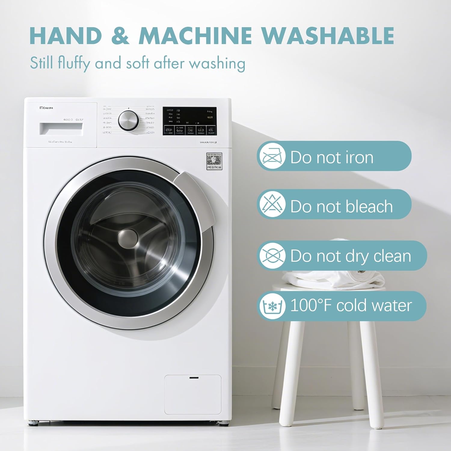 Queen Size Electric Blanket 84" x 90" - Flannel Sherpa Washable Heated Blanket with Dual Control, 5 Heating Levels & 10 Hours Auto Off, Heating Blanket with Overheat Protection for Home(Blue) - Image 7