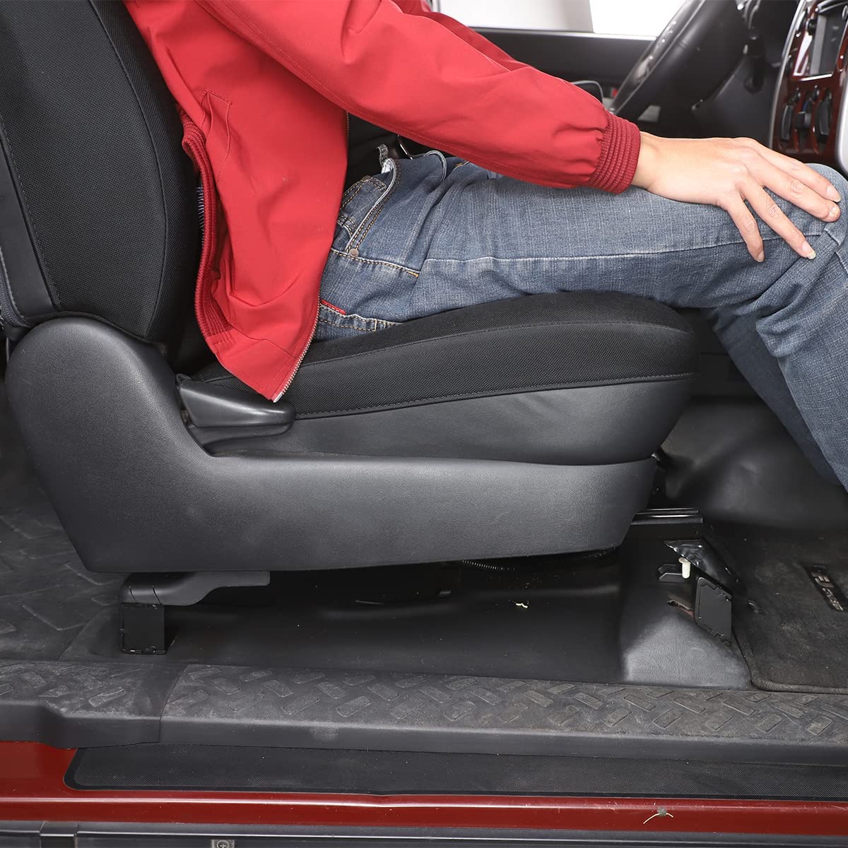 Czarny wspornik podwyższający stopę ze stopu aluminium do samochodu Toyota FJ Cruiser 2007-2021, części samochodowe, akcesoria do wnętrza