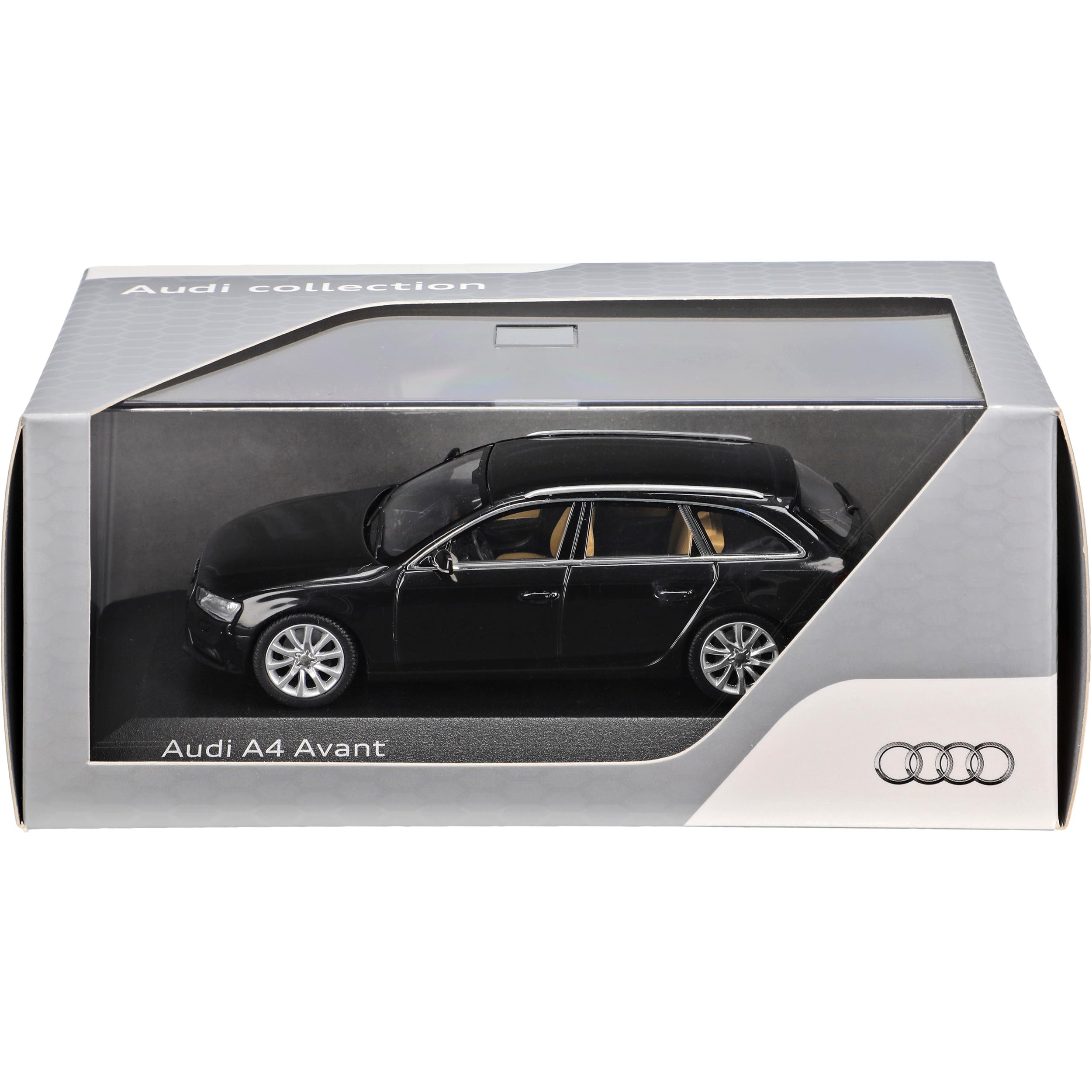 Minichamps A-U-D-I A4 B8 Facelift Ab 2011 Avant Kombi Phantom Schwarz Ab 2007 1/43 Modell Auto mit individiuellem Wunschkennzeichen