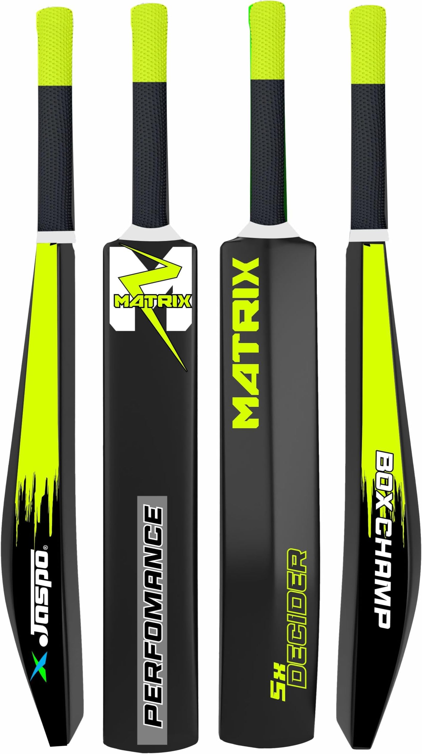 Jaspo Fumes Premium Hard Plastic Cricket Full Size Bat (35 X 4.5 Inch) for All Age Groups (Matrix)