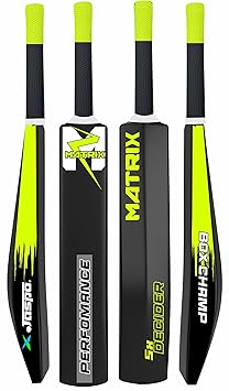 Jaspo Fumes Premium Hard Plastic Cricket Full Size Bat (35 X 4.5 Inch) for All Age Groups (Matrix)