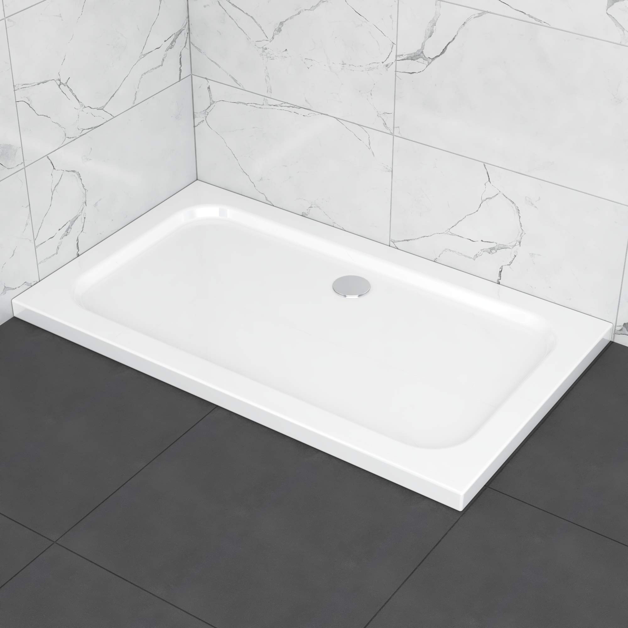 Piatto Doccia in Abs Acrilico Rinforzato Con Fibre Di Vetro e Resina Poliestere (70x120 rettangolare)
