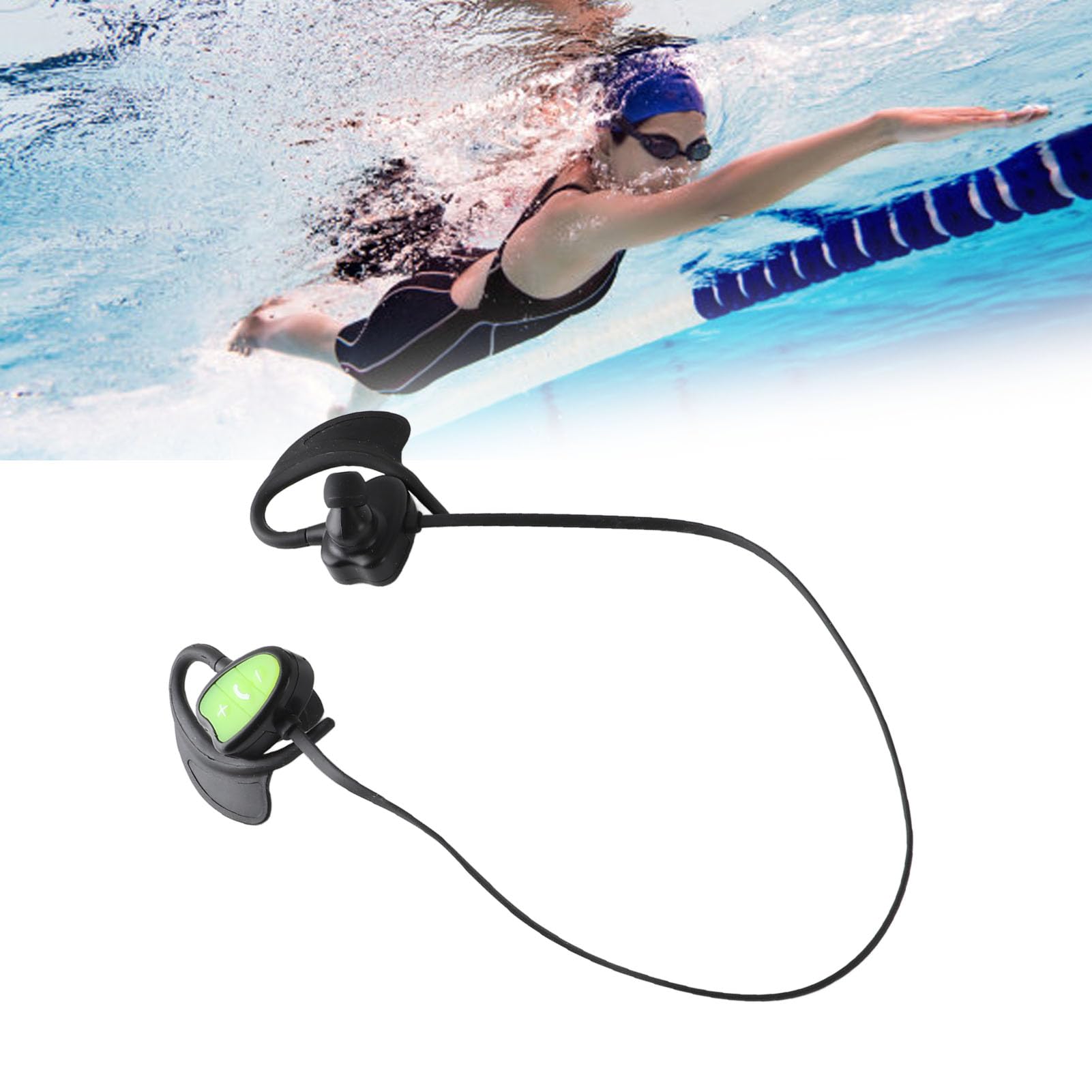 Auriculares de Natación IPX8 Impermeables, Auriculares Internos con Bluetooth 5.0, Auriculares Subacuáticos para Nadar, Auriculares Deportivos para Natación, Carrera y ciclismo.