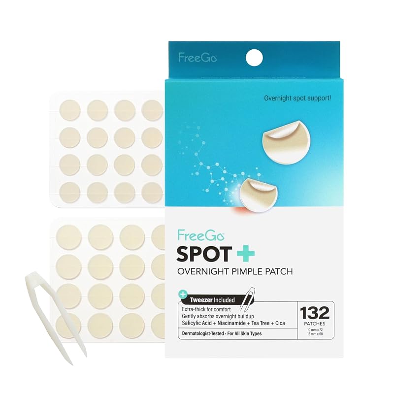 Adesivos hidrocoloides FreeGo Spot+ para uso facial, 132 unidades