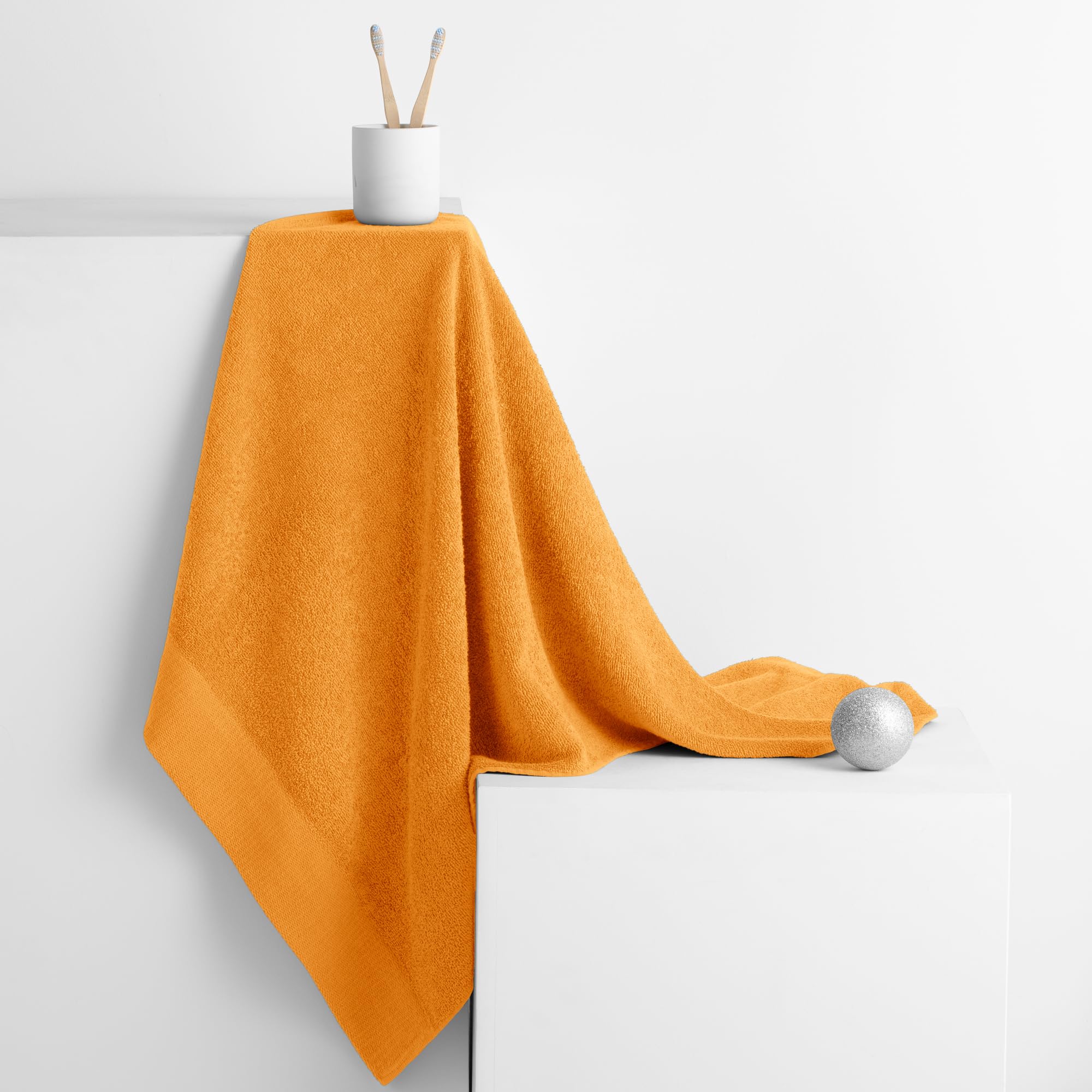 AmeliaHome Ręcznik dla gości pomarańczowy 30 x 50 cm 100% bawełna jakość chłonny Amari