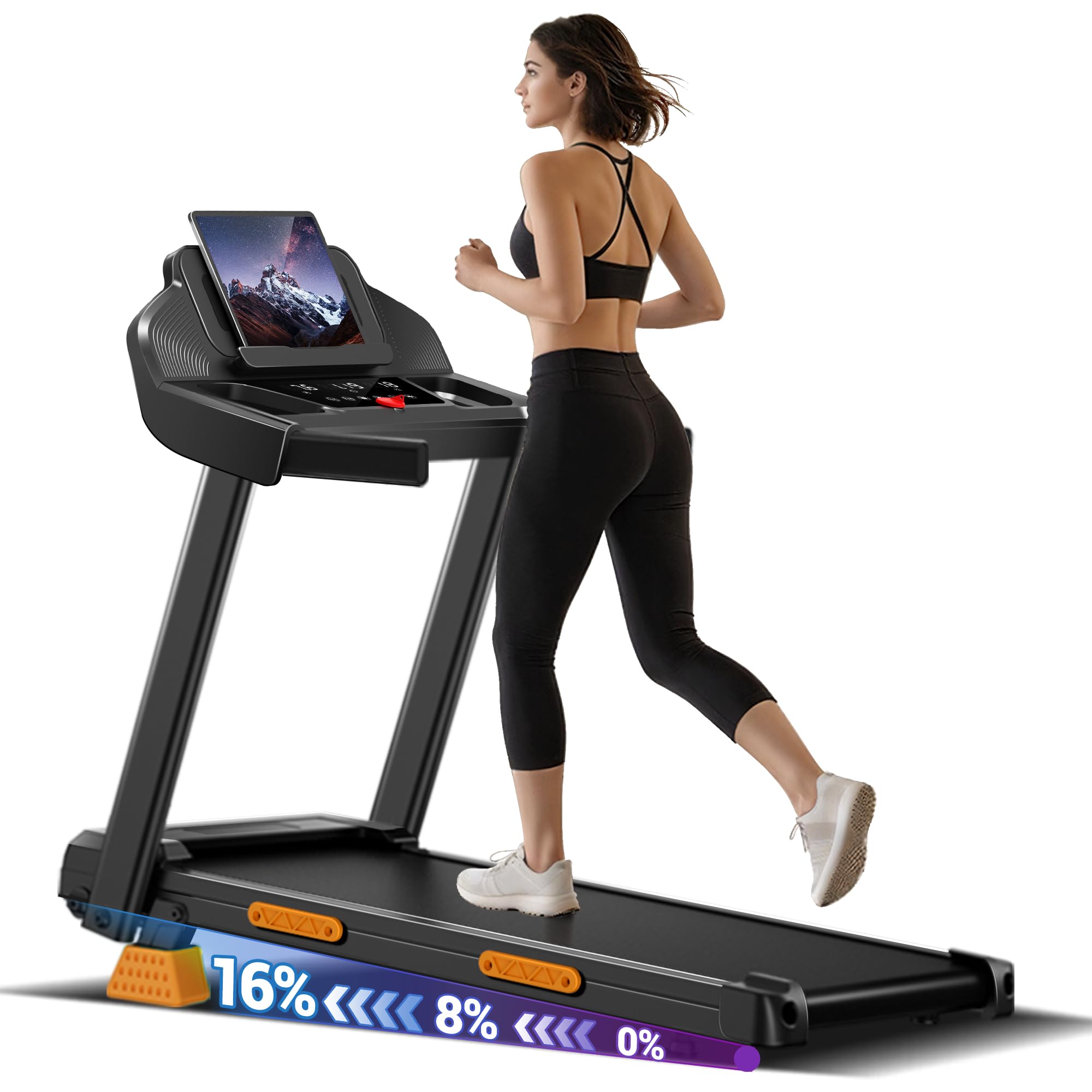 Amazon | CURSOR FITNESS 16% 傾斜トレッドミル 家庭用 小型 LED
