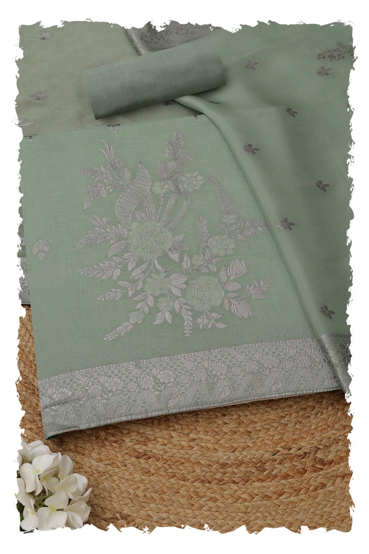 Soch Womens Silk Blend Floral Dress Material With Zari Woven-image-22