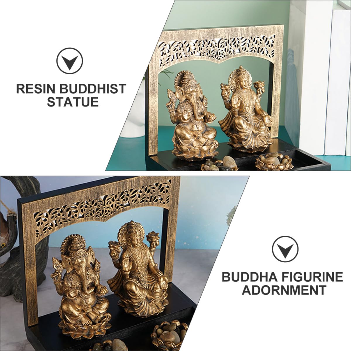 Statua in Resina di Buddha Portacandele Decorativo da Meditazione e Salotto 10 Cm