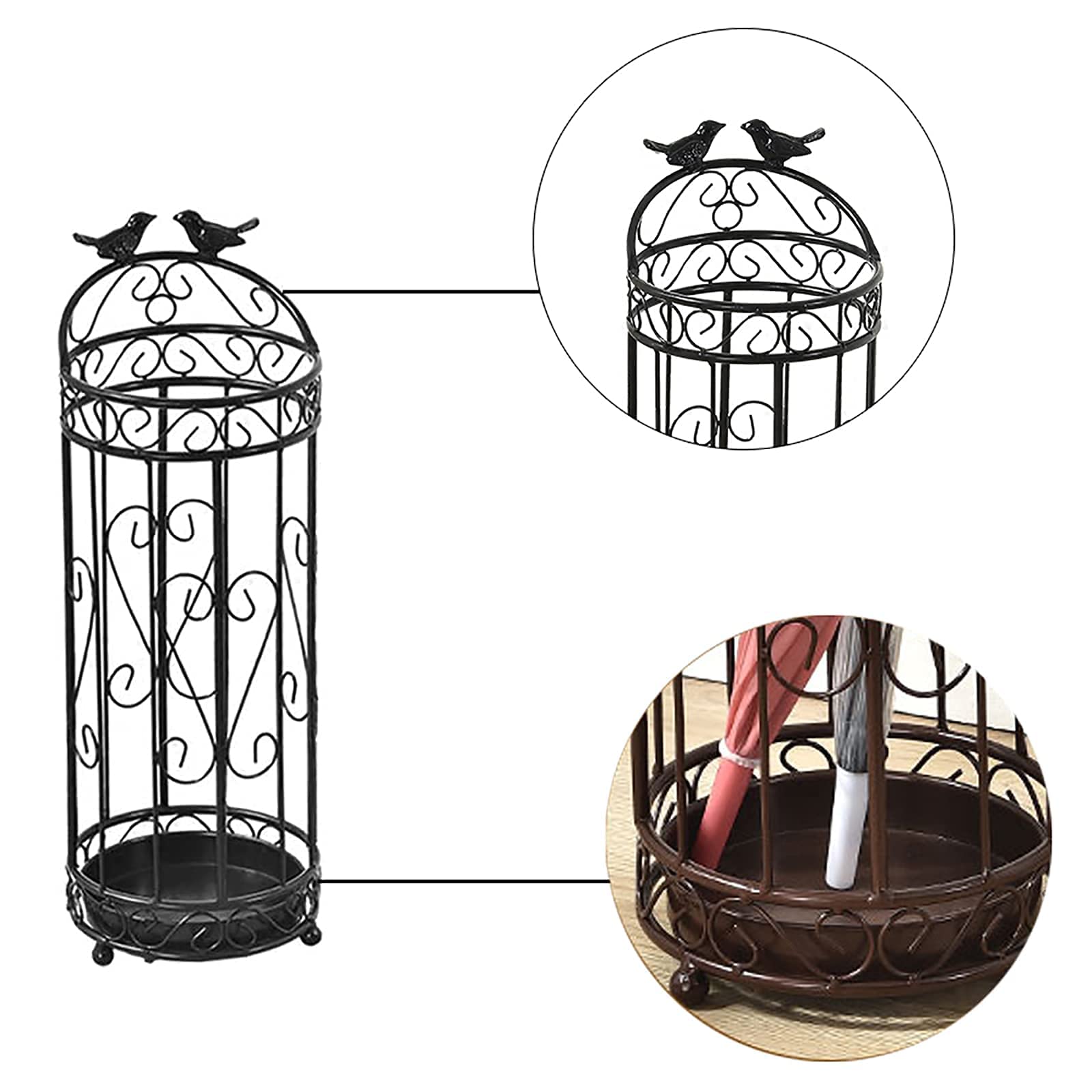 Porte Parapluie Rectangulaire Supports Métalliques Parapluie Titulaire