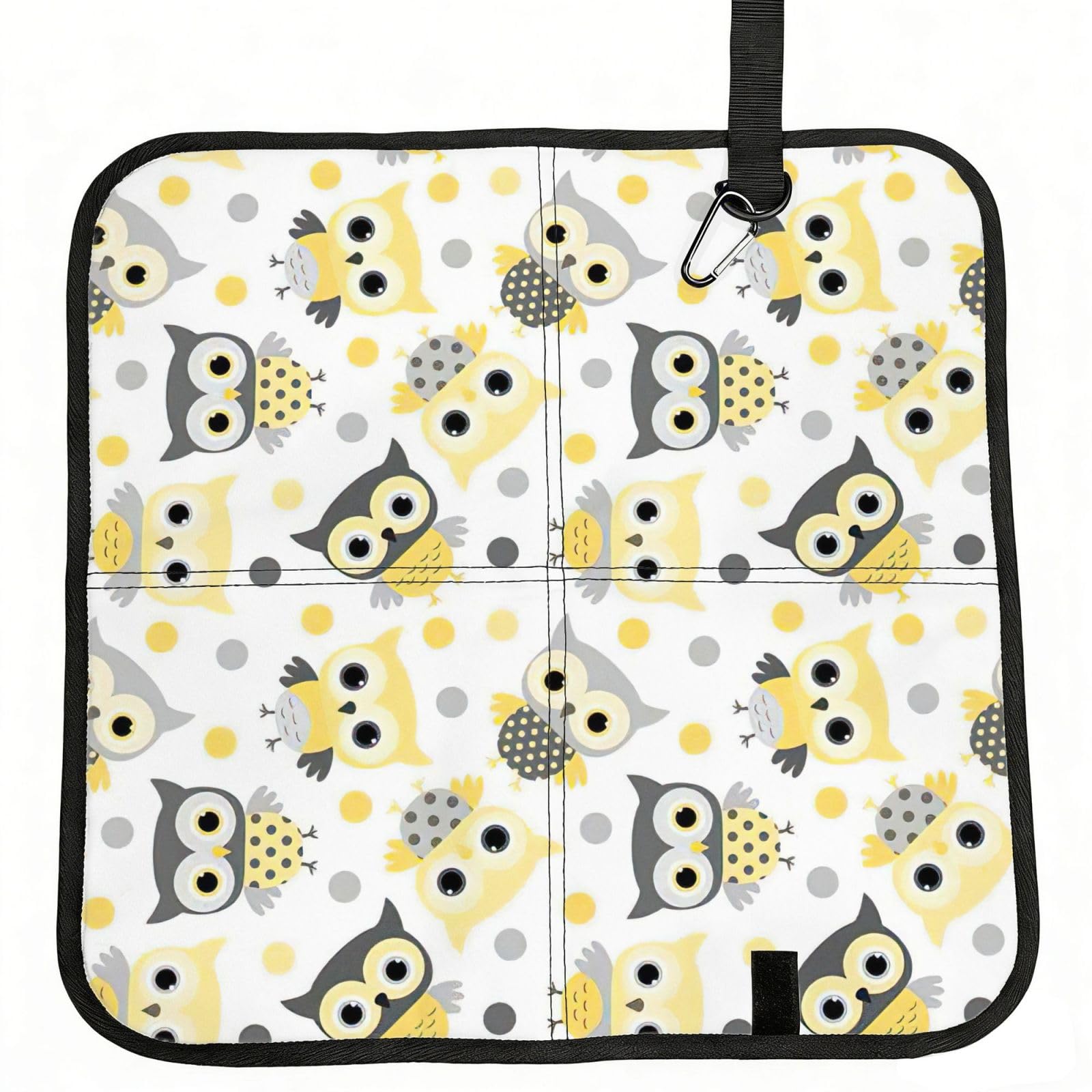 bghdfa Animal Cartoon Owls Cute Print Outdoor Sitting Mat Waterproof Oxford Cloth Seat Cushion Folding Foam Camping Seat For Picnic