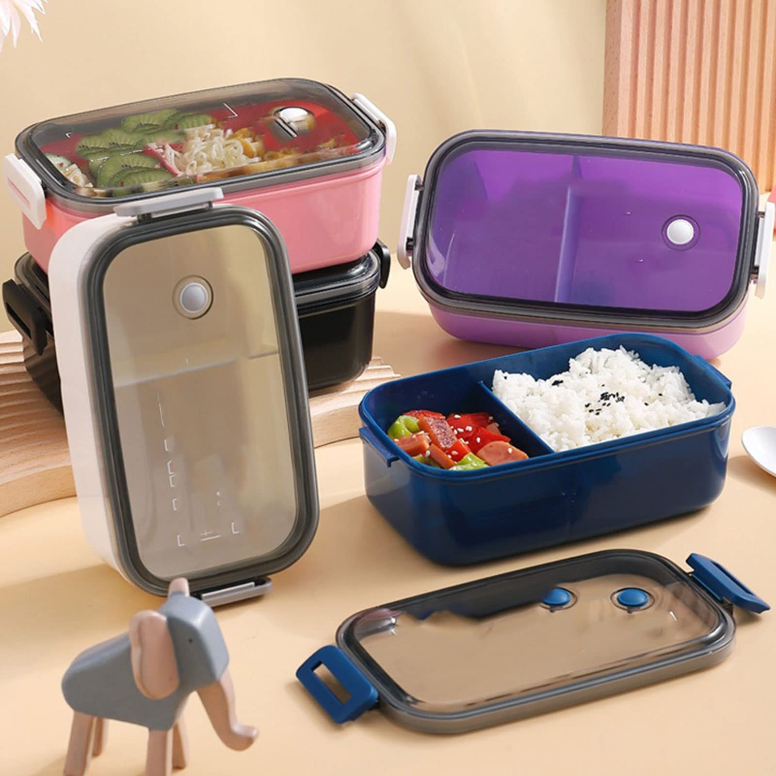 es Accessori da Cucina per Il Pranzo al microonde Contenitore per Alimenti Lunchbox per Lavoratori Scatole Portatili sigillate a Prova di perdite