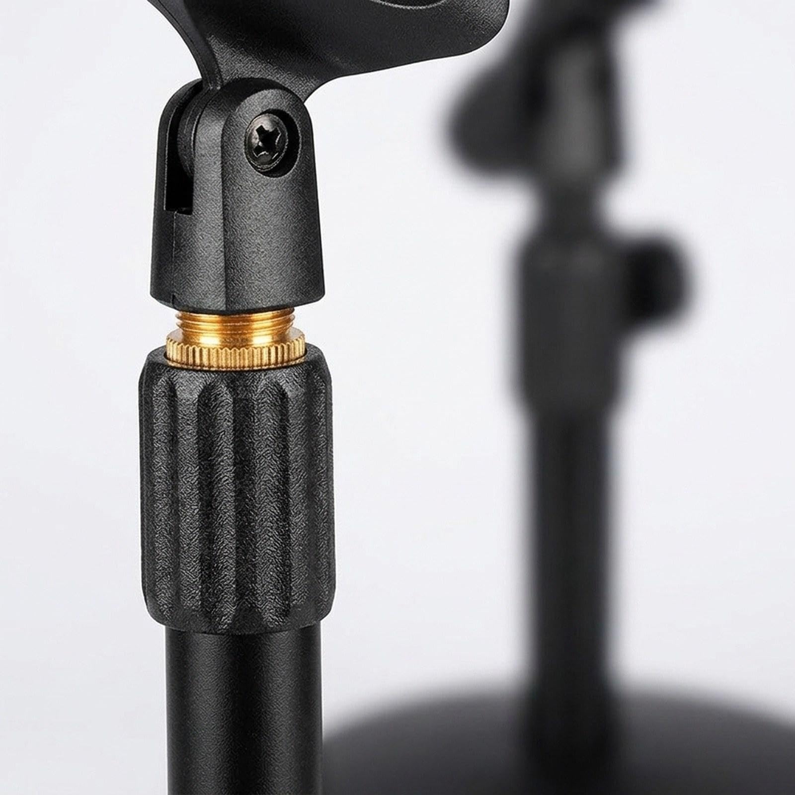 Supporto per microfono, accessorio pratico e robusto con base a disco, ideale per studio di registrazione, conferenze e riunioni, Nero