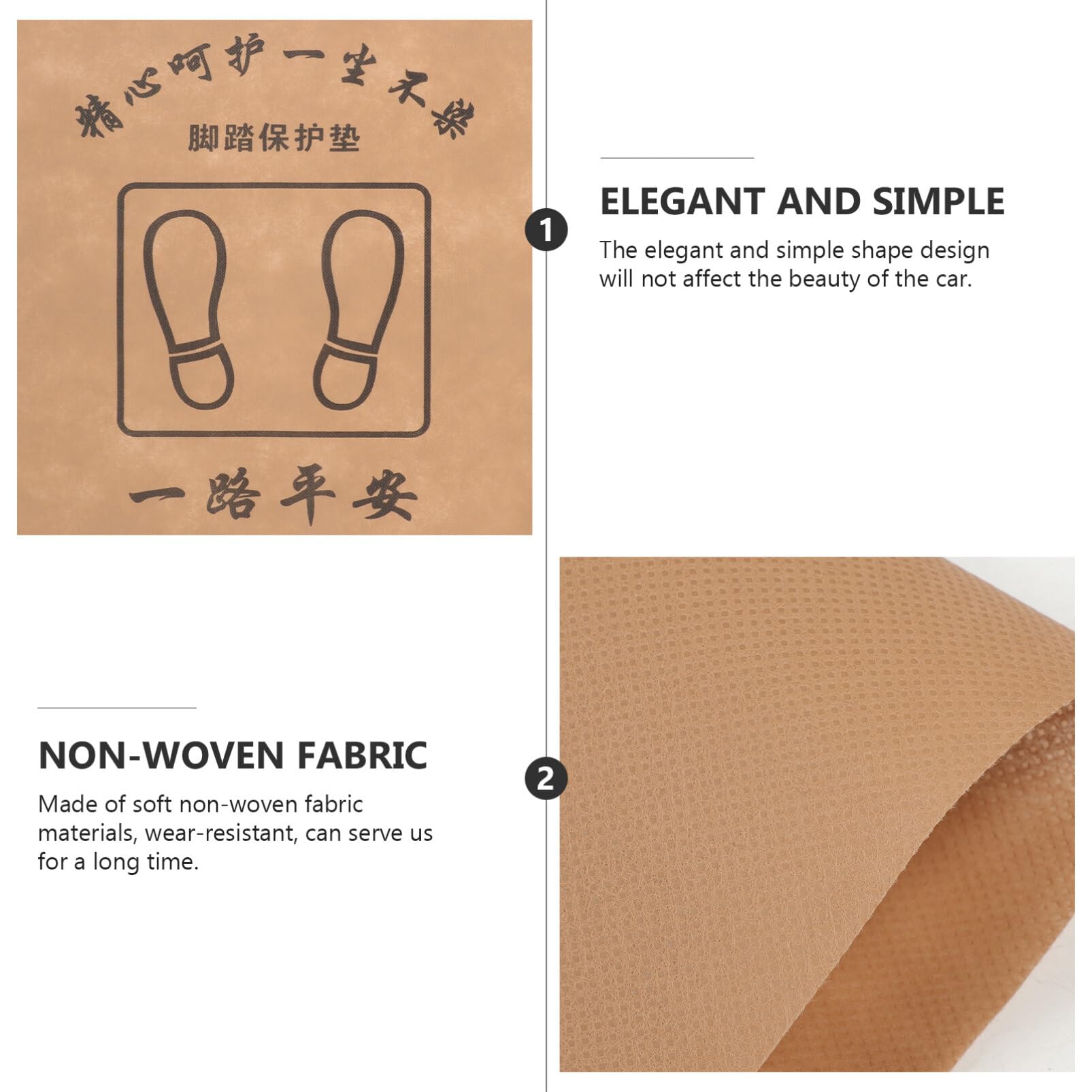 Sosoport 50pcs Disposable Non-Woven Automotive Floor Mats for Car Interior Breathable Car Foot Mats and Easy to Clean — view 4