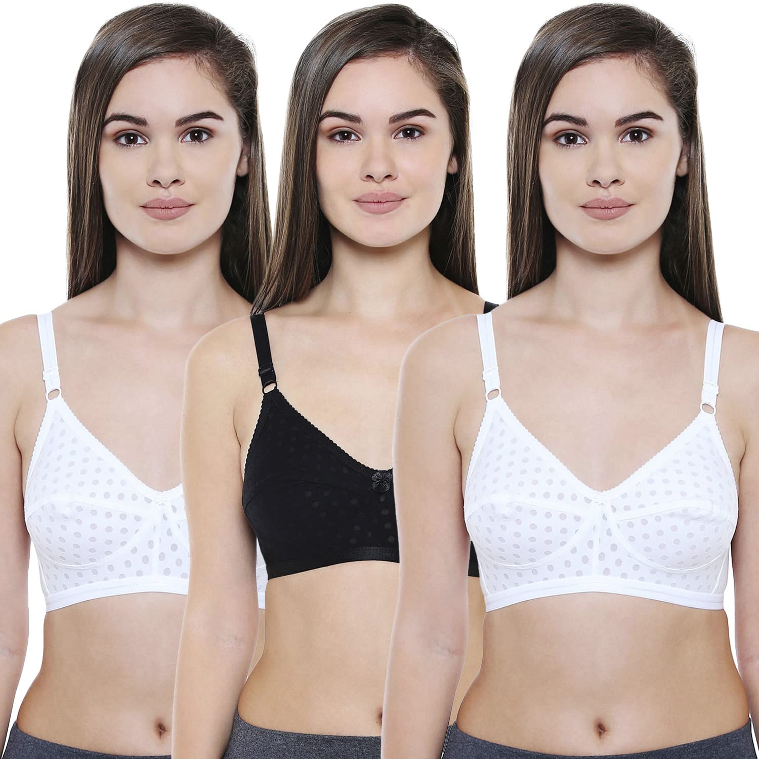 bodycare Women's Brasso Pack Of 3 Perfect Full-Coverage Bra - E1579BWW-picture-12