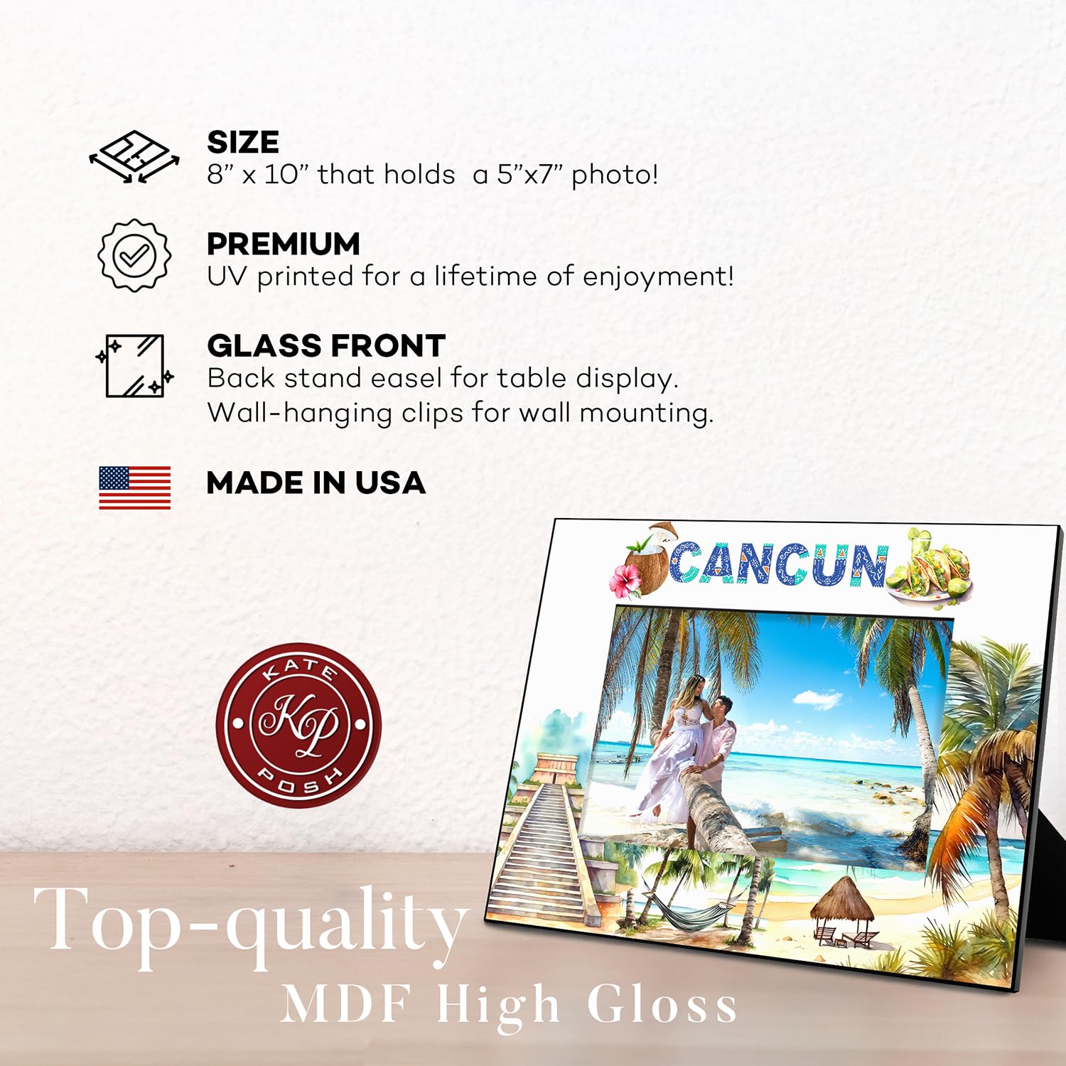 【カンクンで購入】写真立て Amazon.co.jp: KATE POSH カンクン フォトフレーム メキシコ カンクン