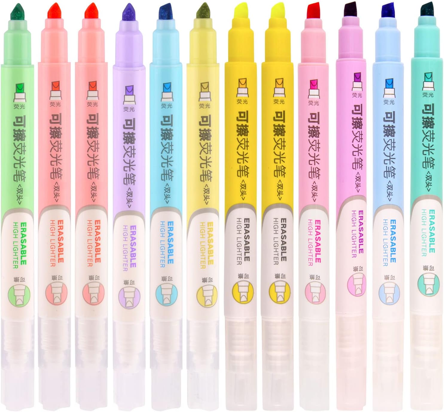 Erasable Highlighters, Double Head Smooth Writing