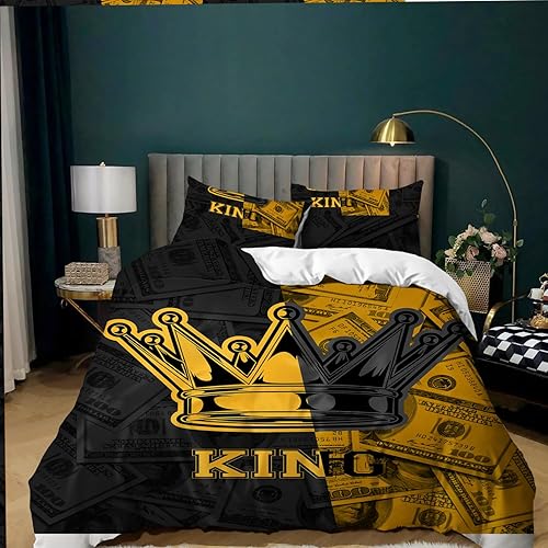 Miniatura 87 de AILONEN Juego de funda de edredón de rosa roja, tamaño King, juego de ropa de cama de delfín estrellado azul, funda de edredón romántica de San