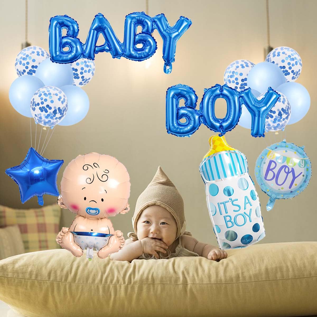 Taille Marble Ballons Joyeux Anniversaire, Ballons En Aluminium Pour