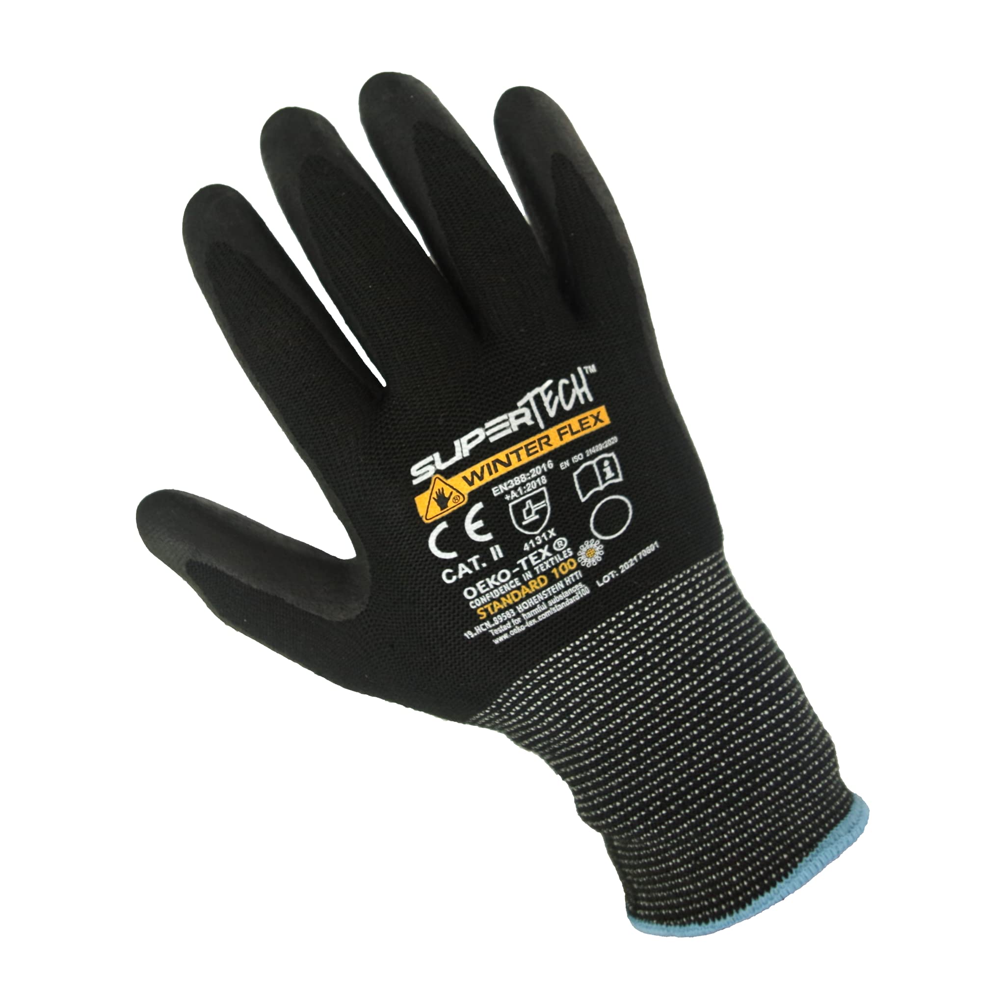 Trevendo Super Tech Winter Flex - Isolierte Arbeitshandschuhe, mit aufgeschäumter Nitril-Beschichtung. Größe 9, 144 Paar