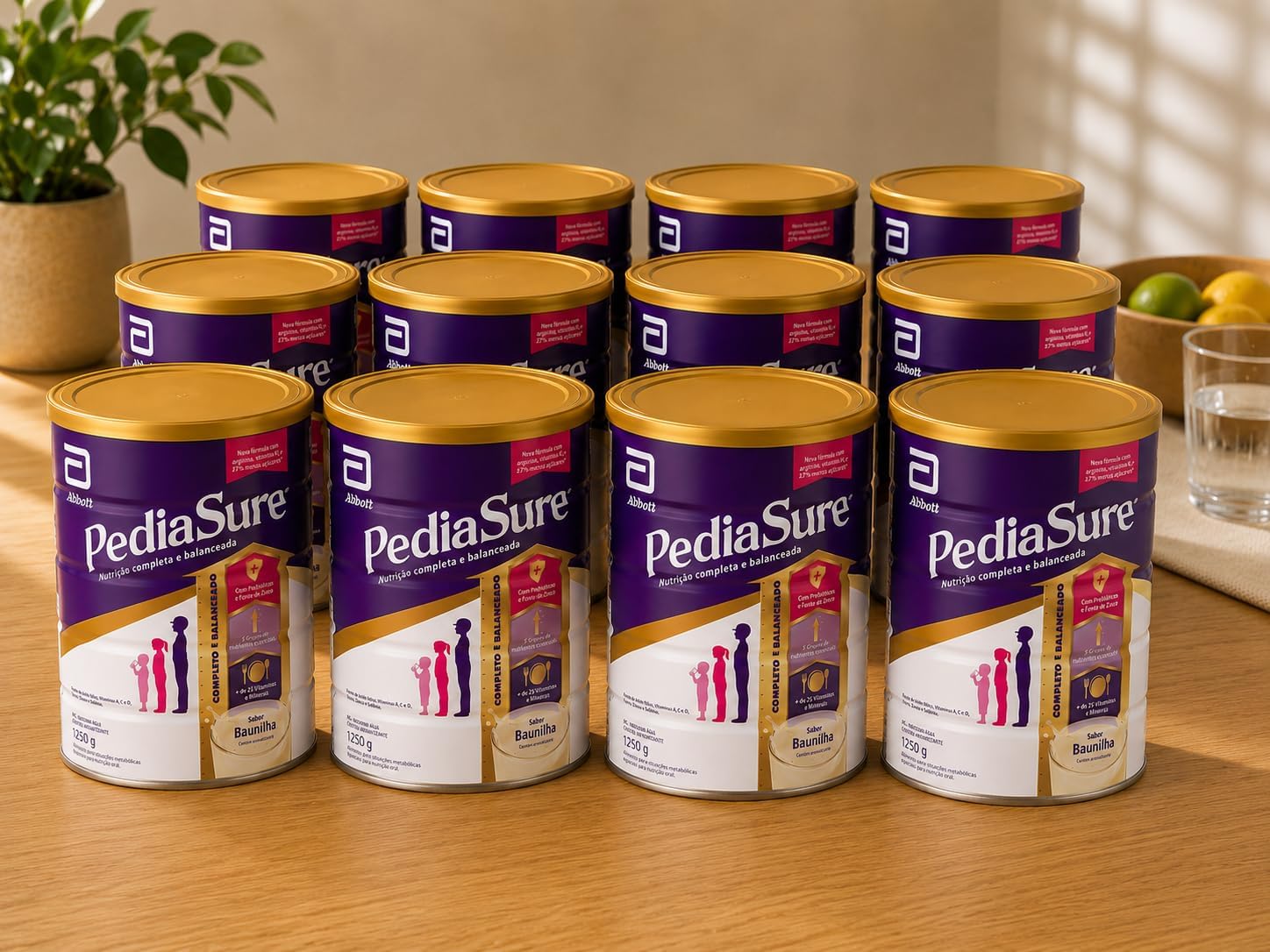 Kit Com 12 Unidades – Ped Complete Pó Baunilha 850g