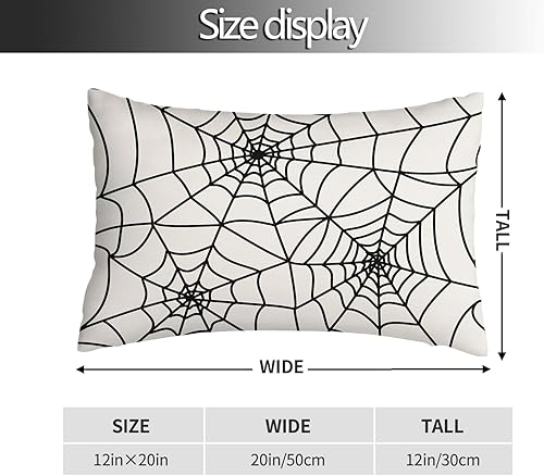 Miniatura 10 de Juego de 2 fundas de almohada de Halloween de 20 x 20 pulgadas, fundas cuadradas de lino decorativas de lino para el hogar, la cama o el sofá