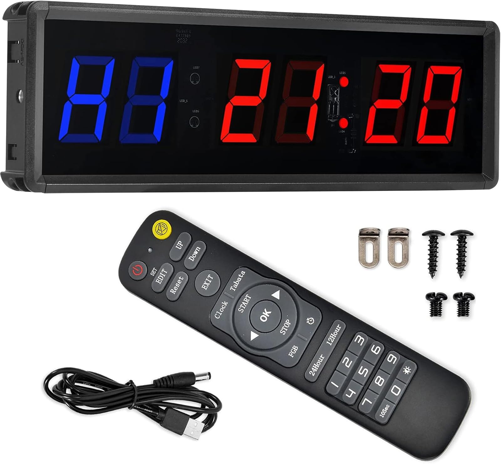 MOTIM Gym Interval Workout Timer with Remote for Classroom and Outdoor