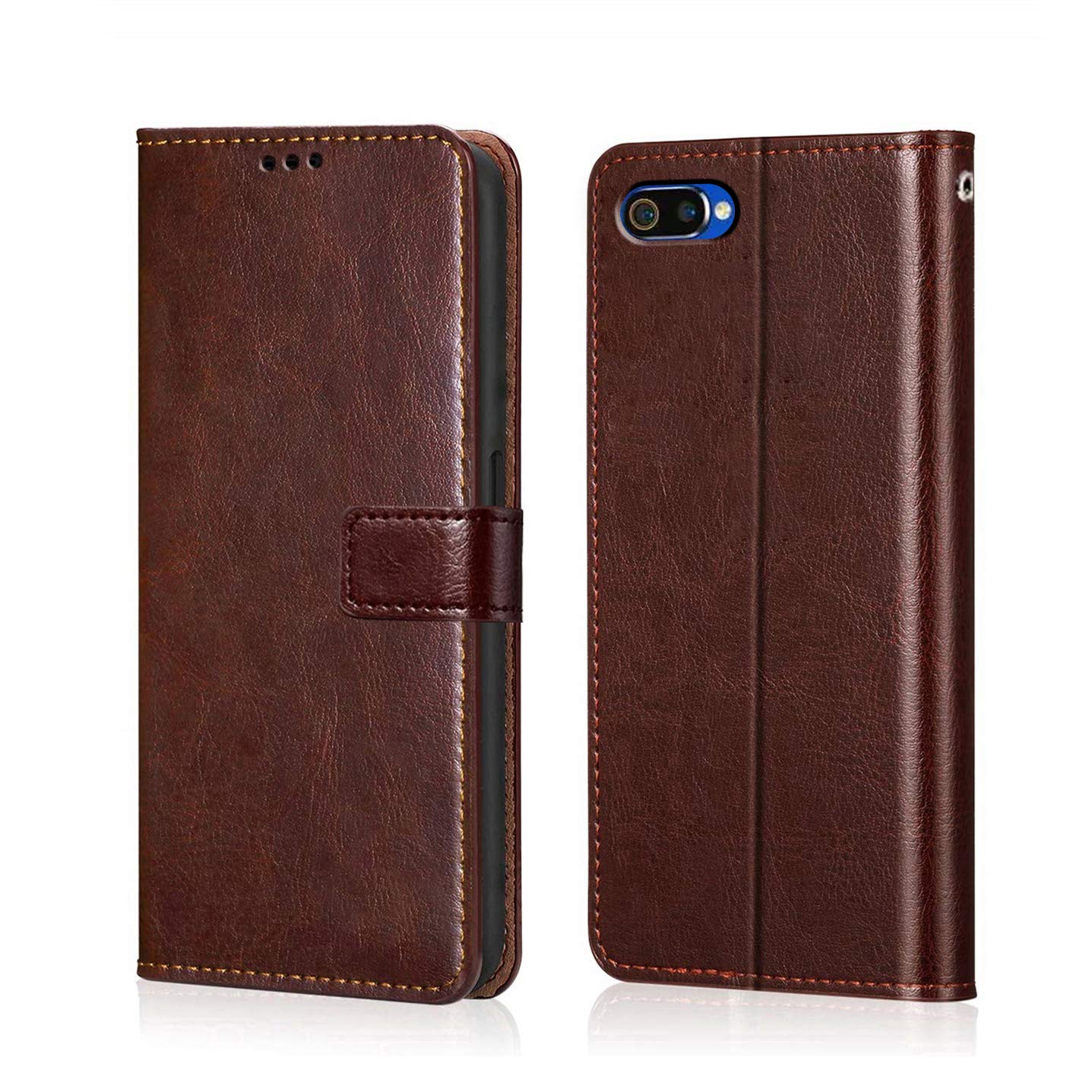 WOW IMAGINE Shock Proof Flip Cover Back Case Cover for Realme C2 (Flexible | Leather Finish | Card Pockets Wallet & Stand | Chestnut Brown) (B07SCMGX7V) Amazon Price History, Amazon Price Tracker