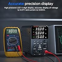 Vista 4 de Fuente de alimentación de CC variable, fuente de alimentación de banco de CC regulada de conmutación ajustable de 32 V 5 A con modo de carga