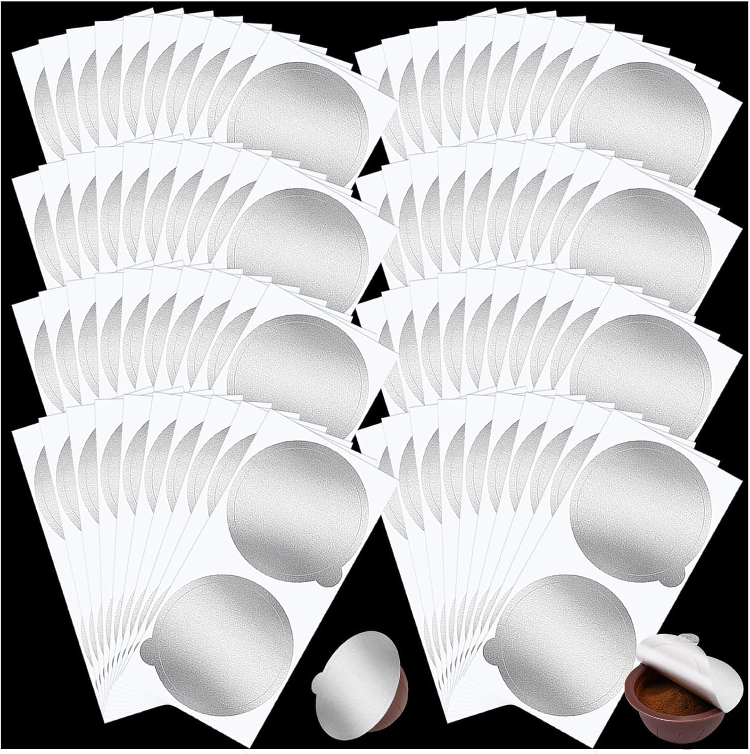 Couvercles en aluminium capsules Nespresso Vertuo rechargeables opercules café recharge
